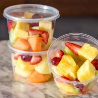 Fruit Salad · Pineapple, cantaloupe, honey dew, strawberries and grapes.