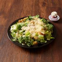Chicken Caesar Salad · Crisp romaine lettuce, roasted chicken breast, fresh grated Parmesan cheese, and home baked ...