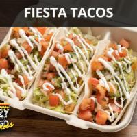 Fiesta Tacos · Sour cream, pico de gallo, and guacamole added on to our American or Mexican style tacos 