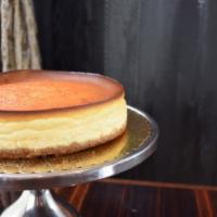 Cheesecake · ricotta cheesecake with luxardo cherry reduction.