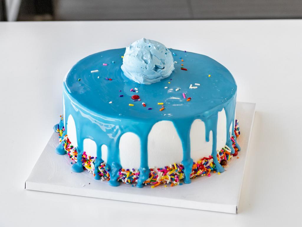 Birthday Ice Cream Cake · Available in pink and blue.