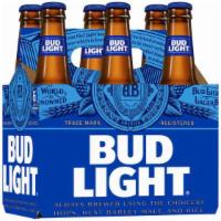 6 Pack Bud Light · Must be 21 to purchase. 12 oz. Bottle beer. 4.2% ABV. Bud light is a premium light lager wit...