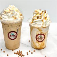 Caramel Latte Ice Blender · This is a delicious caramel blender, rich in caramel,  light in taste and topped with whip c...