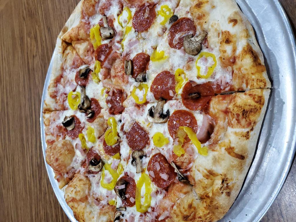 Three Topping Pizza · Three topping pizza in your preferred  size