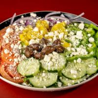Greek Salad · Garden salad with feta cheese.