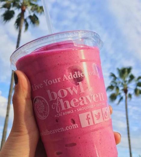 Red Zinger Blast Smoothie · Acai, g3, ginger, lime juice, blueberry, mango, pineapple, raspberry and coconut water.
