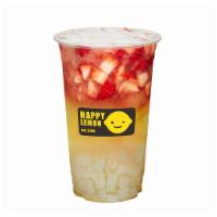 Strawberry Green Tea with Lychee Jelly · 