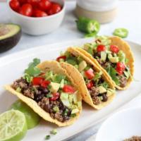 Mexican Tacos · 3 soft corn tortillas with your choice of either chicken, steak, beef, pork, fish, or falafe...