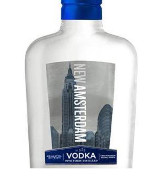 New Amsterdam, 200 ml. Vodka · 40.0% ABV. New Amsterdam Vodka was born from an uncompromising passion for great vodka. This commitment to excellence delivers a great-tasting vodka with unparalleled smoothness. 5 times distilled and 3 times filtered to deliver a clean crisp taste that is smooth enough to drink straight or complement any cocktail. Must be 21 to purchase.