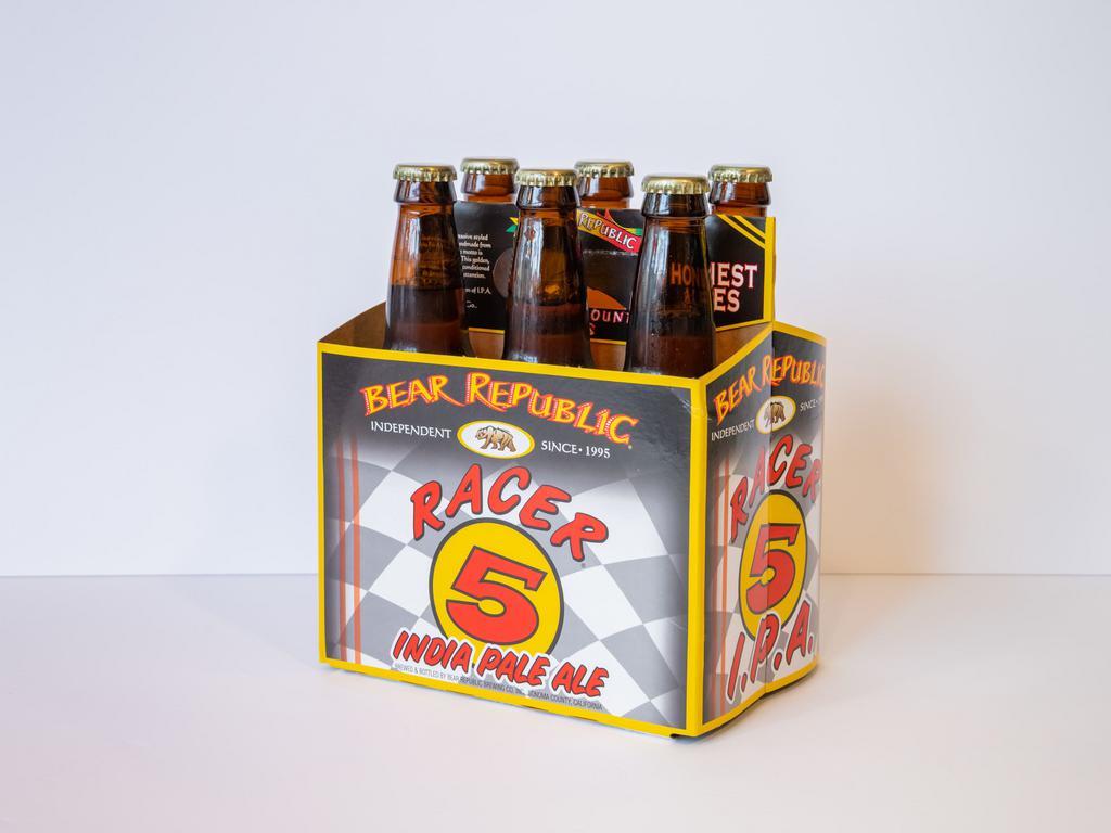 Bear Republic - Racer 5 IPA 6 Pack · An agressive styled India pale ale. 7.5% alc/vol. Must be 21 to purchase.