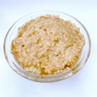 Creamy Raw Oatmeal · organic steel cut oats soaked in a cashew date custard. No sugar added, creamy comfort food.