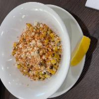 Esquite · Corn off the cob in a cup with mayo, chile-lime and cheese. 