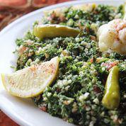 5. Tabouli Salad  · Minced parsley, chopped tomatoes, green onion and crushed wheat (bulgar) tossed together wit...