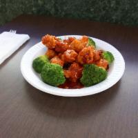 TVP General Tso's Chicken · Textured vegetable protein, artificial chicken flavor, with no animal fat or preservation.  ...