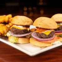 Mini Burger Meal · Comes with three mini burgers and a choice of sides.
