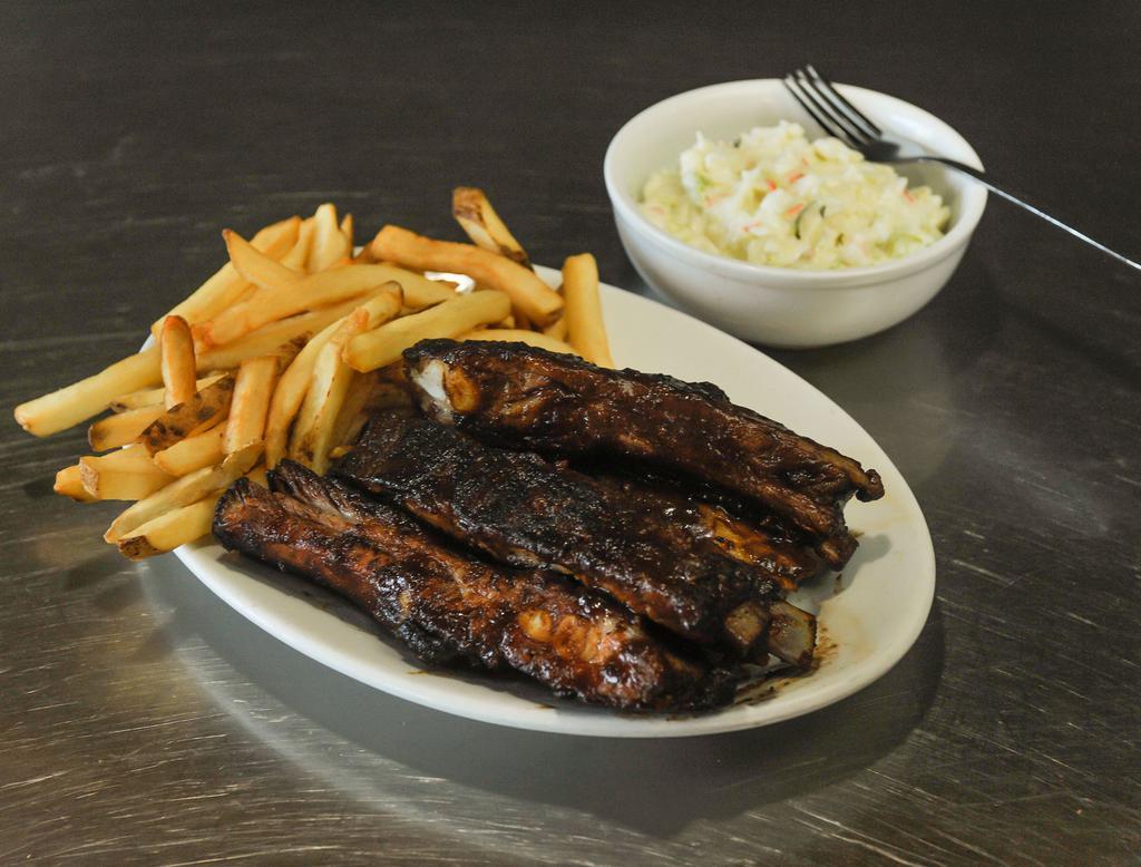 BBQ Pork Ribs Only · 5 pork ribs tossed in sweet BBQ sauce.