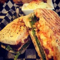 Buffalo Chicken Panini Lunch · Grilled chicken breast, ranch, buffalo sauce, lettuce, tomato, and cheddar cheese.