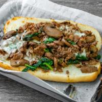 Mushroom Spinach Impossible Cheesesteak · 