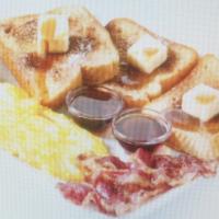 French Toast Platter · Our house-made French Toast Platter is served with 3 French Toast ,your Choice of Turkey or ...