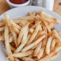 French Fries · A delicious serving of crispy fries, lightly seasoned with salt and pepper.