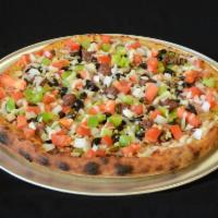Combination Pizza · Salami, pepperoni, ham, bell peppers, olives, mushrooms and sausage.