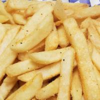 French Fries · A healthy portion of cut potatoes fried golden crispy and seasoned