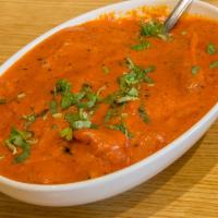 68. Chicken Tikka Masala · Boneless chicken chunks with onions and green peppers in creamy sauce.
