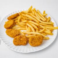 10 Pieces Chicken Nuggets Meal · Served with soda and fries.