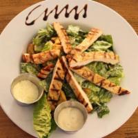 Caesar Salad · Romaine, Parmesan cheese, cherry tomatoes, croutons and Caesar dressing. Add chicken, shrimp...