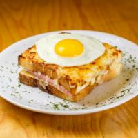 Croque Madame · Croque monsieur with fried egg on the top.
