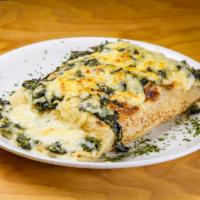 Complete Florentine · Spinach cream, ham, mushroom, poached egg and gratin French cheese.