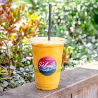 Golden State Smoothie (16oz.) · Our Coconut Beach blended with Coconut Milk, Turmeric, Ginger, Mangos, and Banana!