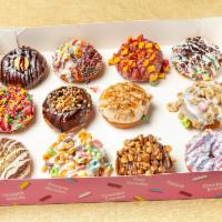 Random Dozen Assortment · Topper's choice! Choose the Random Assortment for a box customized exclusively by our donut ...