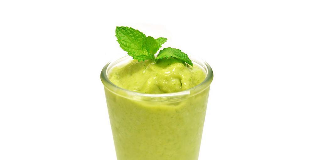 Avocado Smoothie · A blended smoothie with avocado, banana, spinach, and sweetened with almond milk.