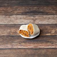 Baja Burrito · Tortilla, rice, beans, your choice of meat, cheese, and pico de gallo.