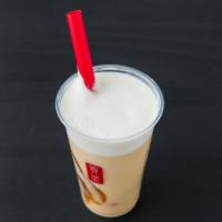 Milk Foam Green Tea · Hot drinks are only available in medium size.