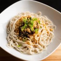 Dan Dan noodles · Spicy, Szechuan classic dish with spicy minced ground pork mixed with house special hot oil,...