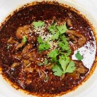 Sliced Beef in Szechuan Chili Peppercorn Oil · Spicy