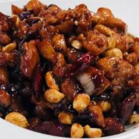 Kung Pao Chicken · Dark meat. A szechuan-inspired dish with chicken, peanuts and vegetables in spicy chilli sau...