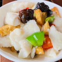 Flounder Filets with Fried Tofu · Served with white or brown rice