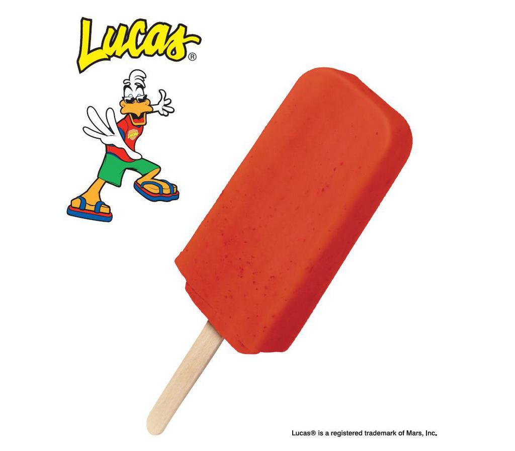 Lucas Chamoy Bar · Chamoy and chili flavored ice bar.