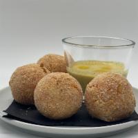 Elarji Balls · Creamy homemade Georgian cheese polenta balls with garlicy walnut sauce