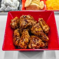 Buffalo Wings · Cooked wing of a chicken coated in sauce or seasoning.