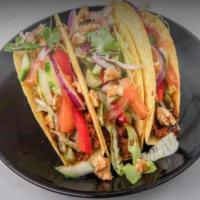 Taco Kofteh · 3 Crunchy or soft Tacos with Vegan Kofteh and toppings of your choice.