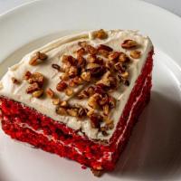 Red Velvet Cake · A slice of red velvet cake.