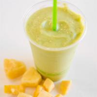 Tropical Smoothie · Mango, Pineapple, Banana, Agave & Coconut water.