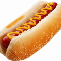 Jumbo Hot Dog  · Hebrew National Quarter Pound Beef Frank
Premium Cuts of 100% Kosher Beef
Served in a white ...