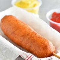 Corn Dog  · State Fair Brand Ball Park Frank's
made with beef & pork, turkey wrapped in a honey sweetene...