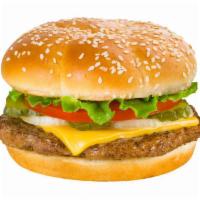 Hamburger · 1/4lb. Lean Beef patty served on a sesame seed bun
Cooked to an internal temperature of 165°...