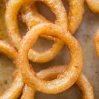 Onion Rings  · Golden brown batter covered onions deep fried